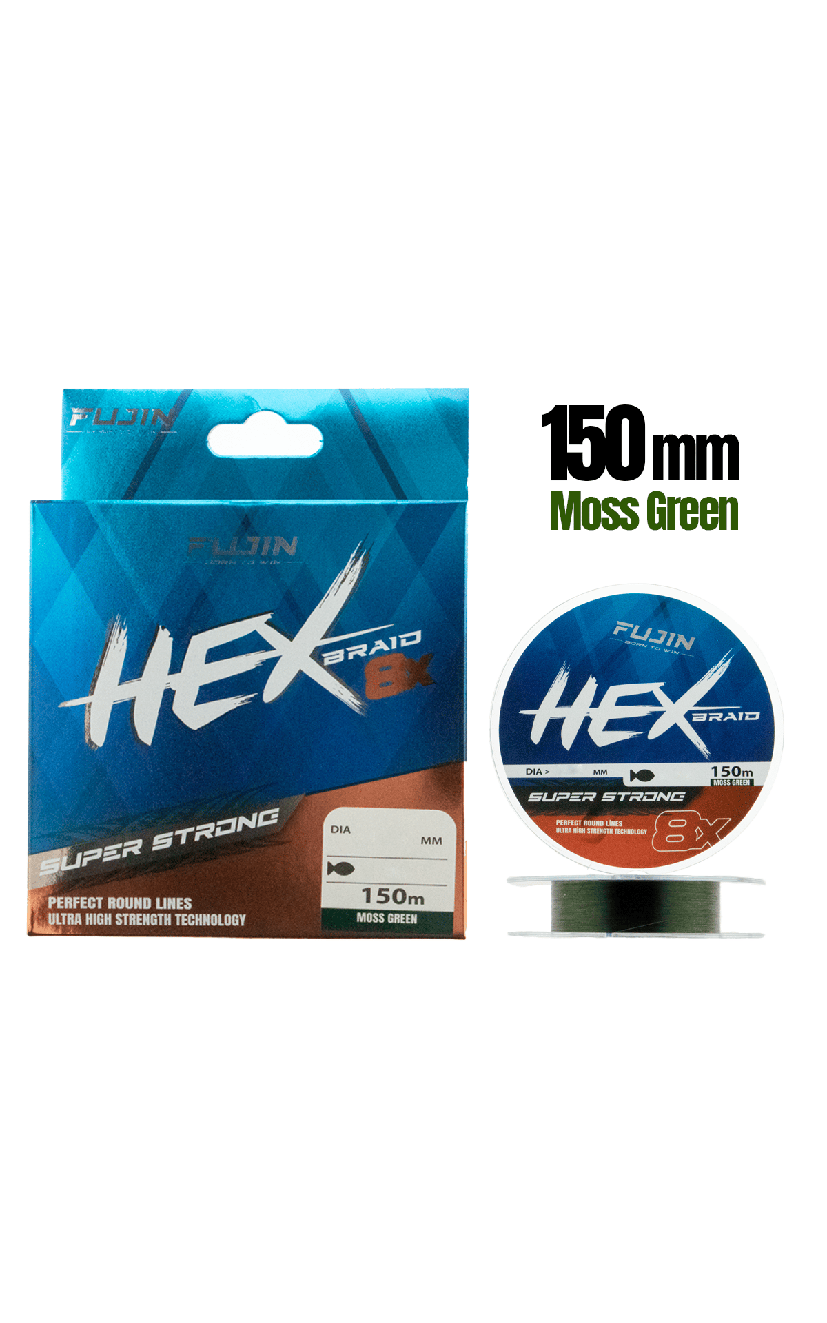 Fujin Hex 8X 150Mt. Moss green İp Misina