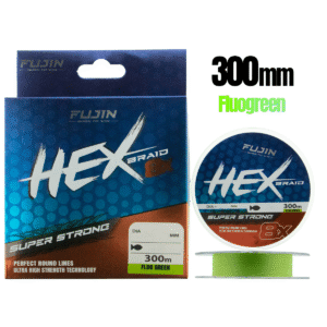 Fujin Hex Braid 8x 300Mt 0.100mm Fluo Green PE İp Misina